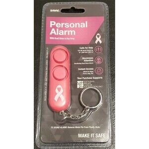 Sabre Personal Alarm 120 dB With Dual Siren & Keyring Pink - NEW - QTY AVAILABLE
